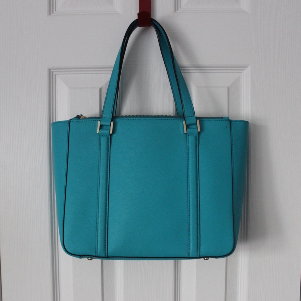 Kate Spade - Sky Newbury Lane Briar Leather Tote - Blue - Stripe Interior - Picture 5 of 6